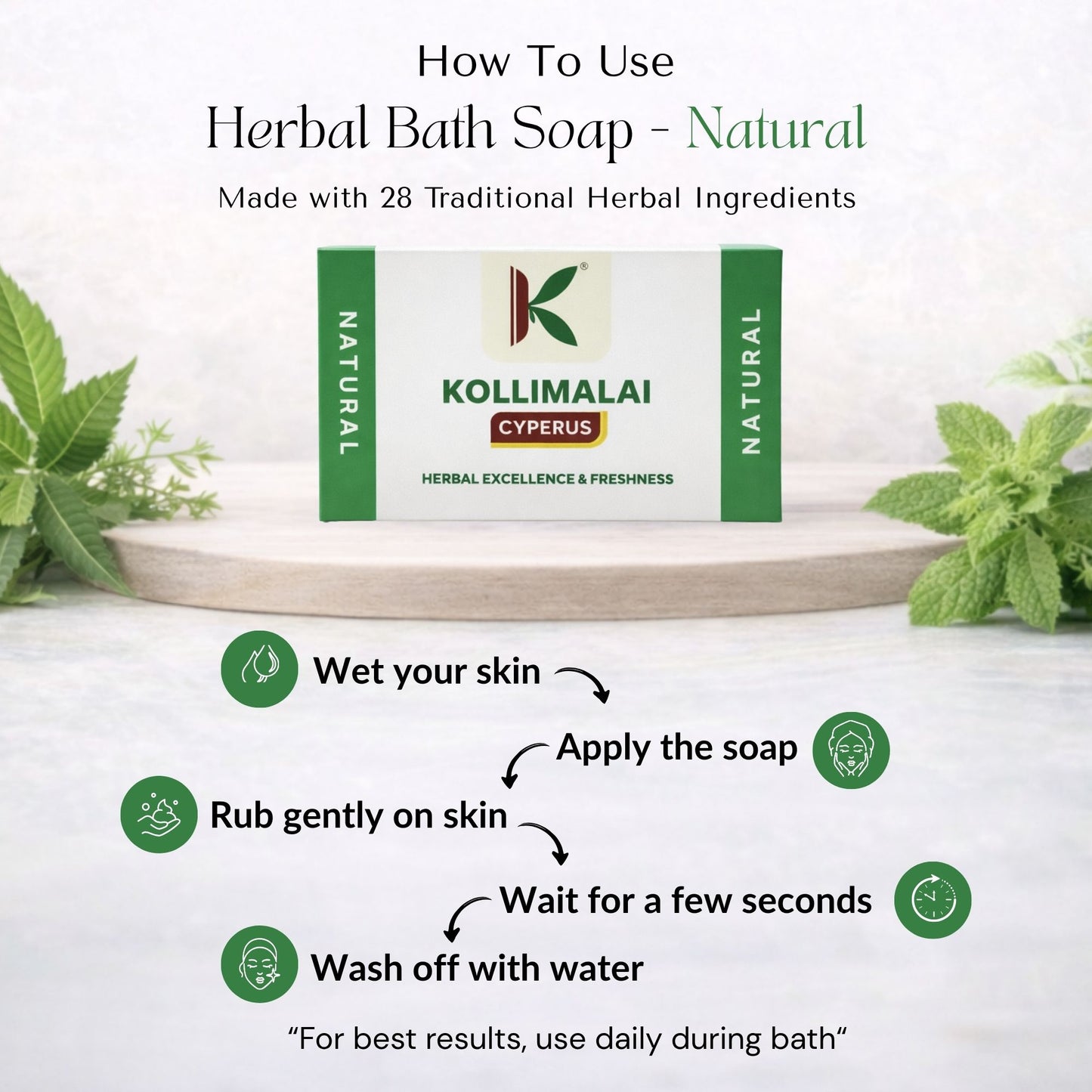 Herbal Bath Soap - Natural